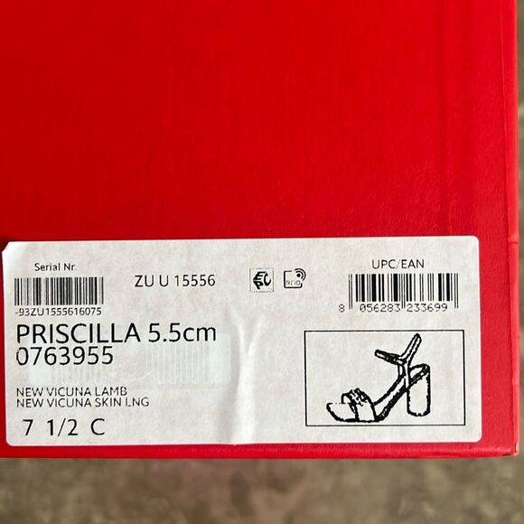 Ferragamo Priscilla Gancini Leather Ankle Strap Sandals, New, Size 7.5/37 - Picture 12 of 15